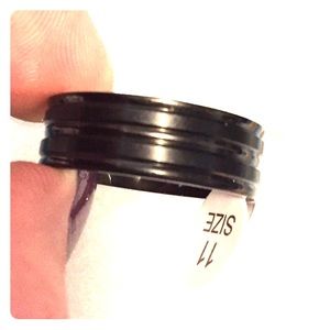 Titanium Black Ribbed Band